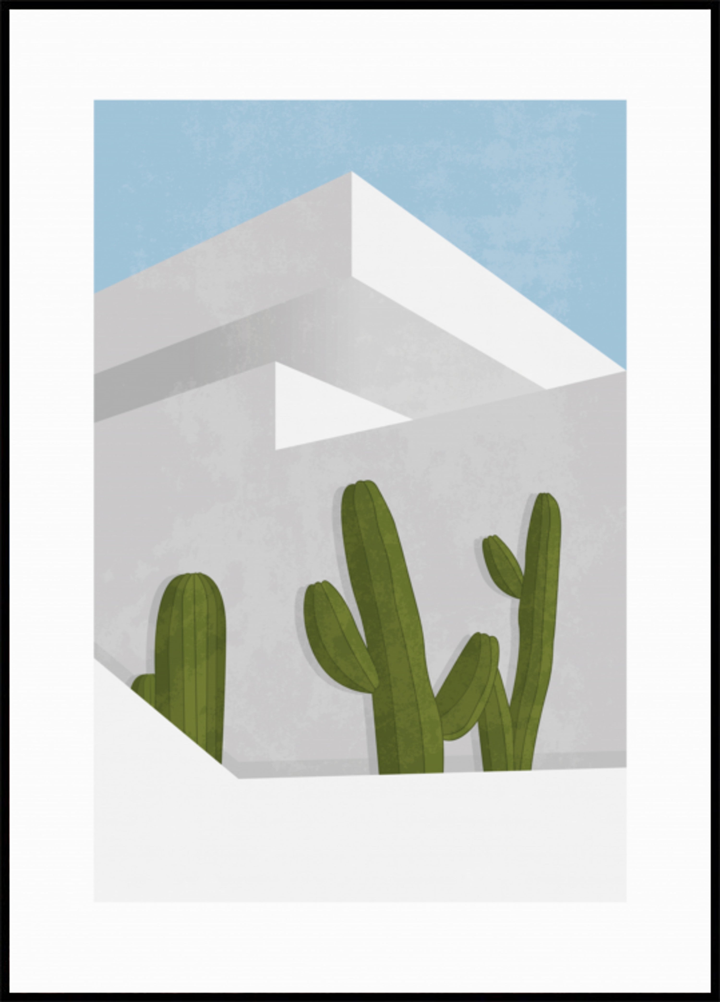 Minimalistische Wüstenkakteen