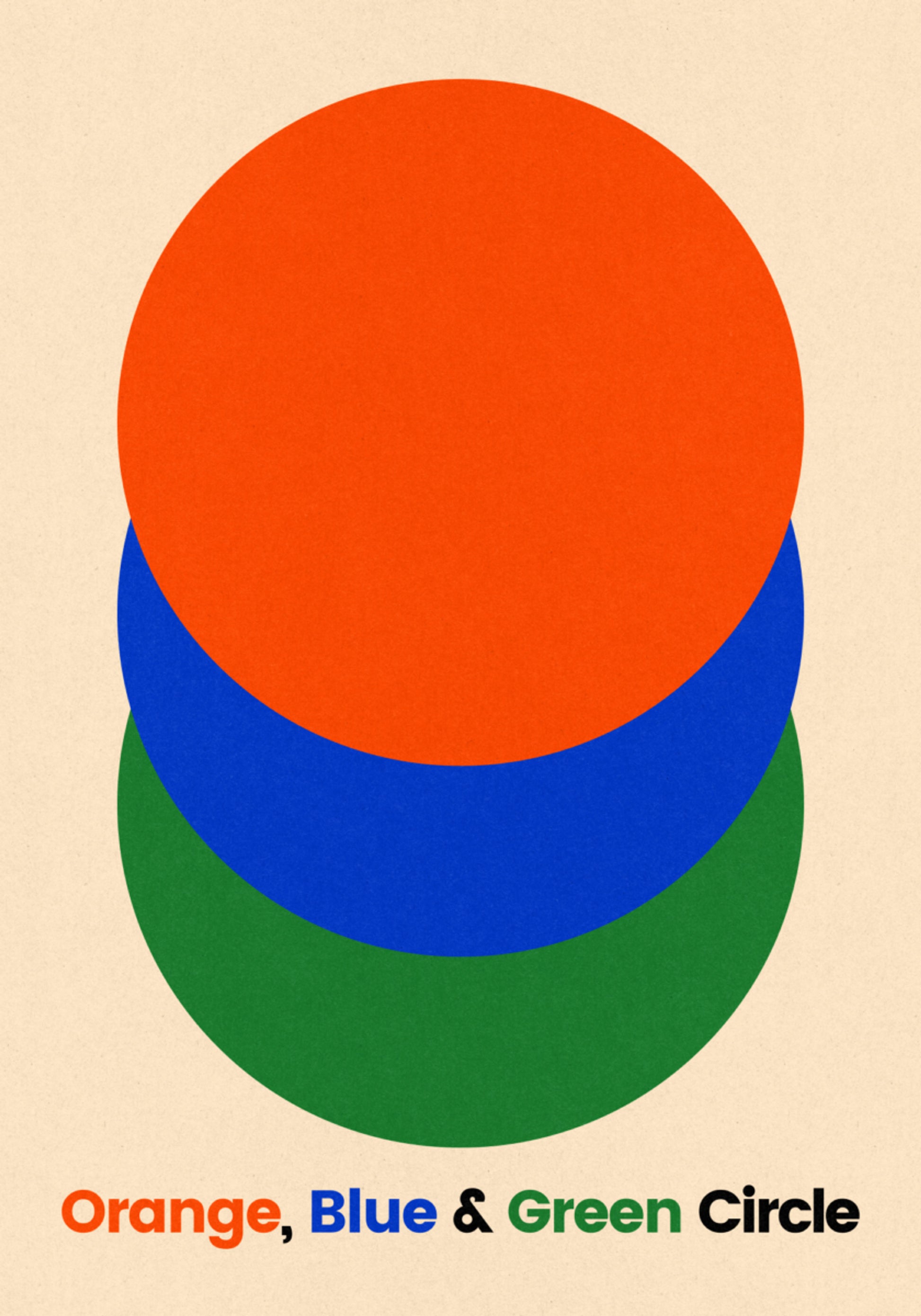 Orange-blau-grüne Kreise