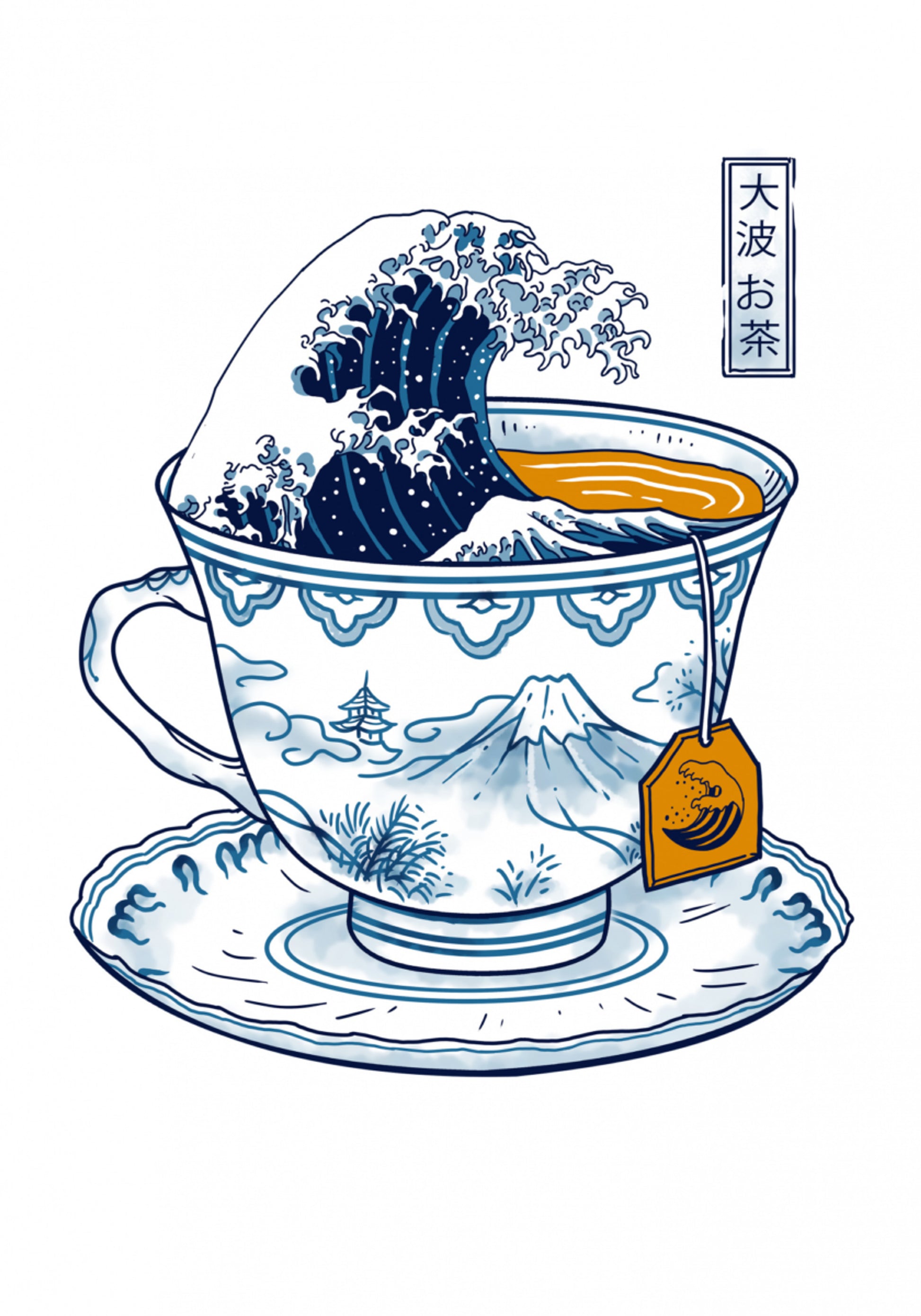 Großartiger Kanagawa-Tee