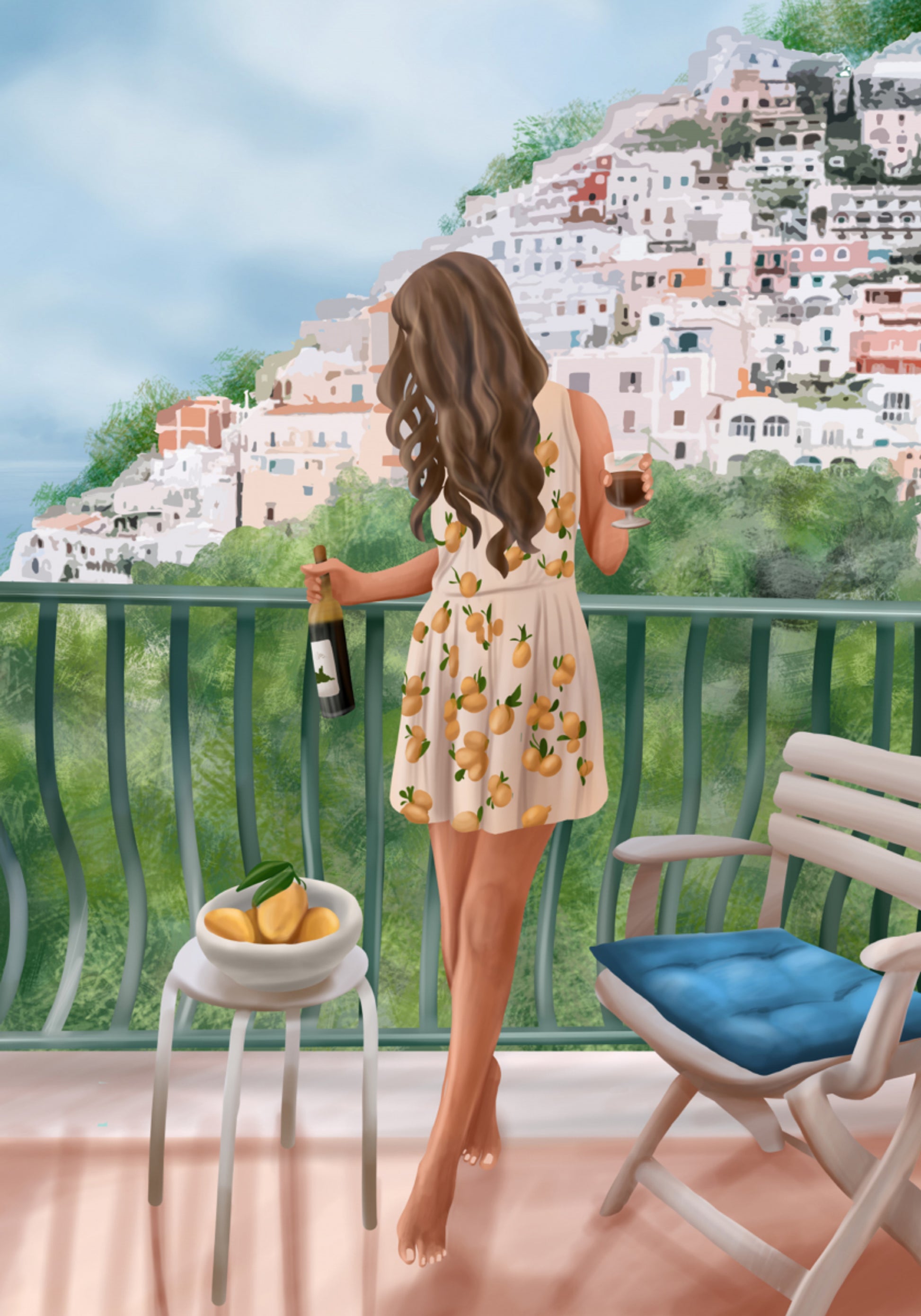 Italienischer Zitronenbalkon