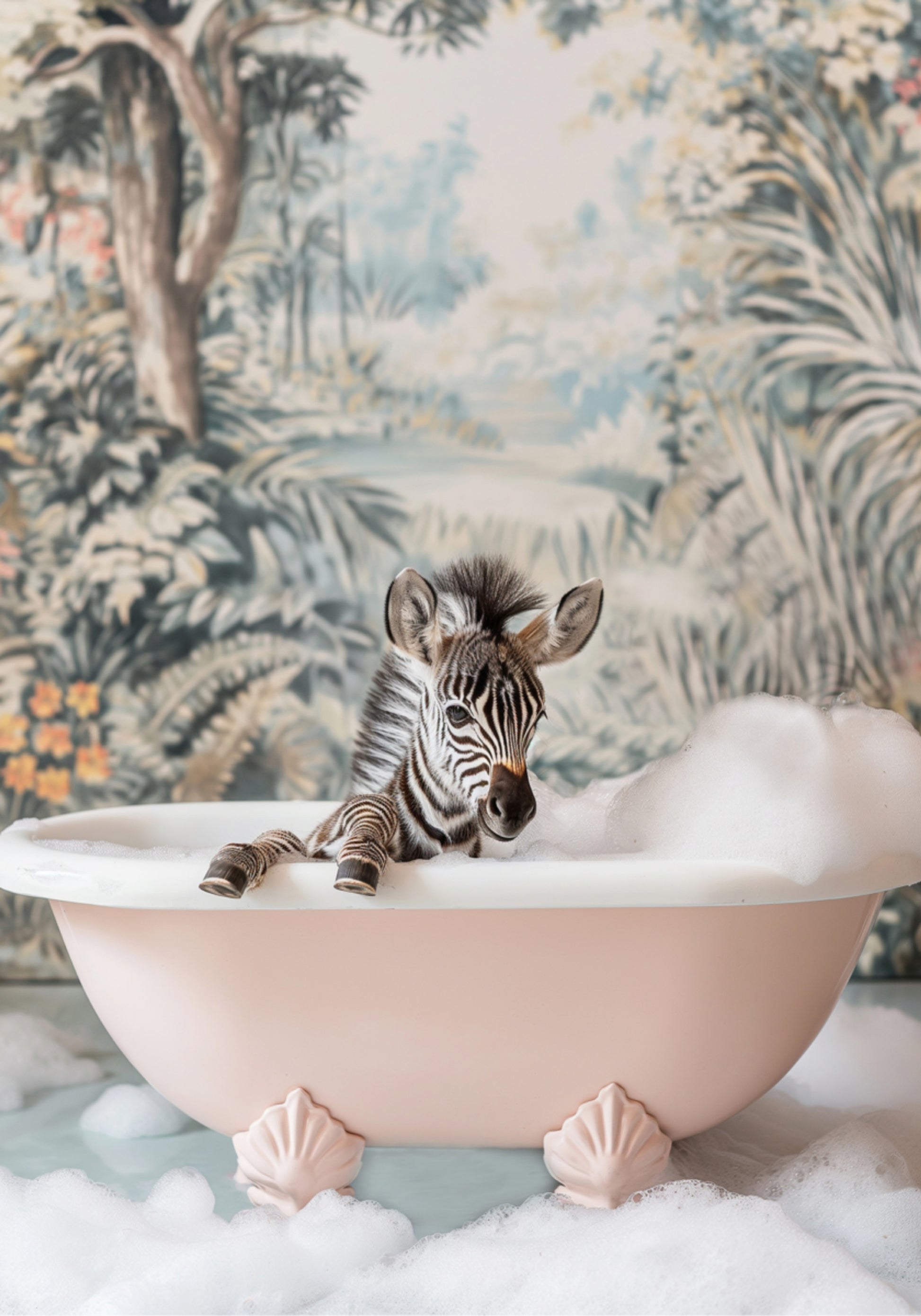 Baby-Zebra-Schaumbad
