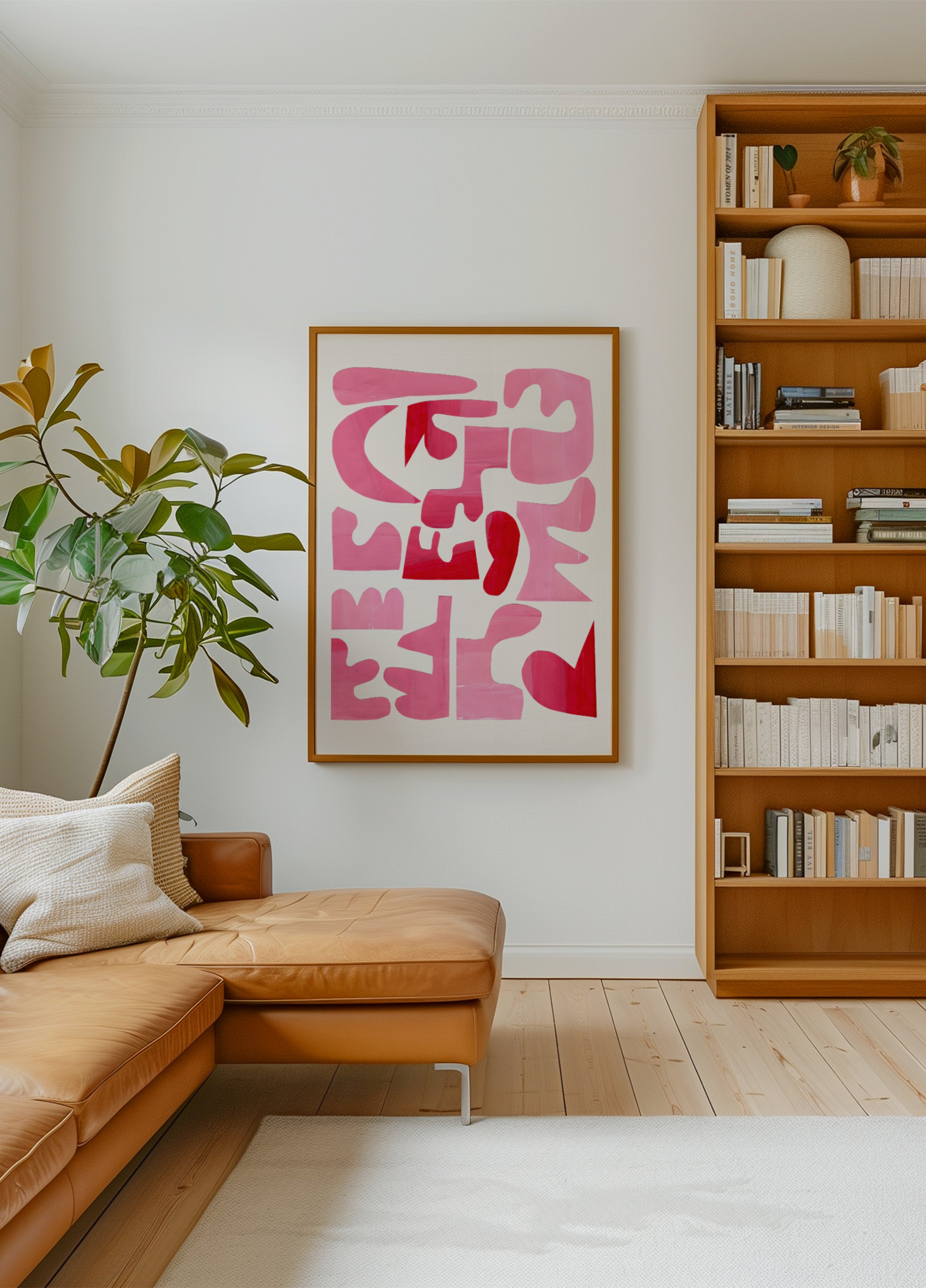 Kräftige rosa Formen
