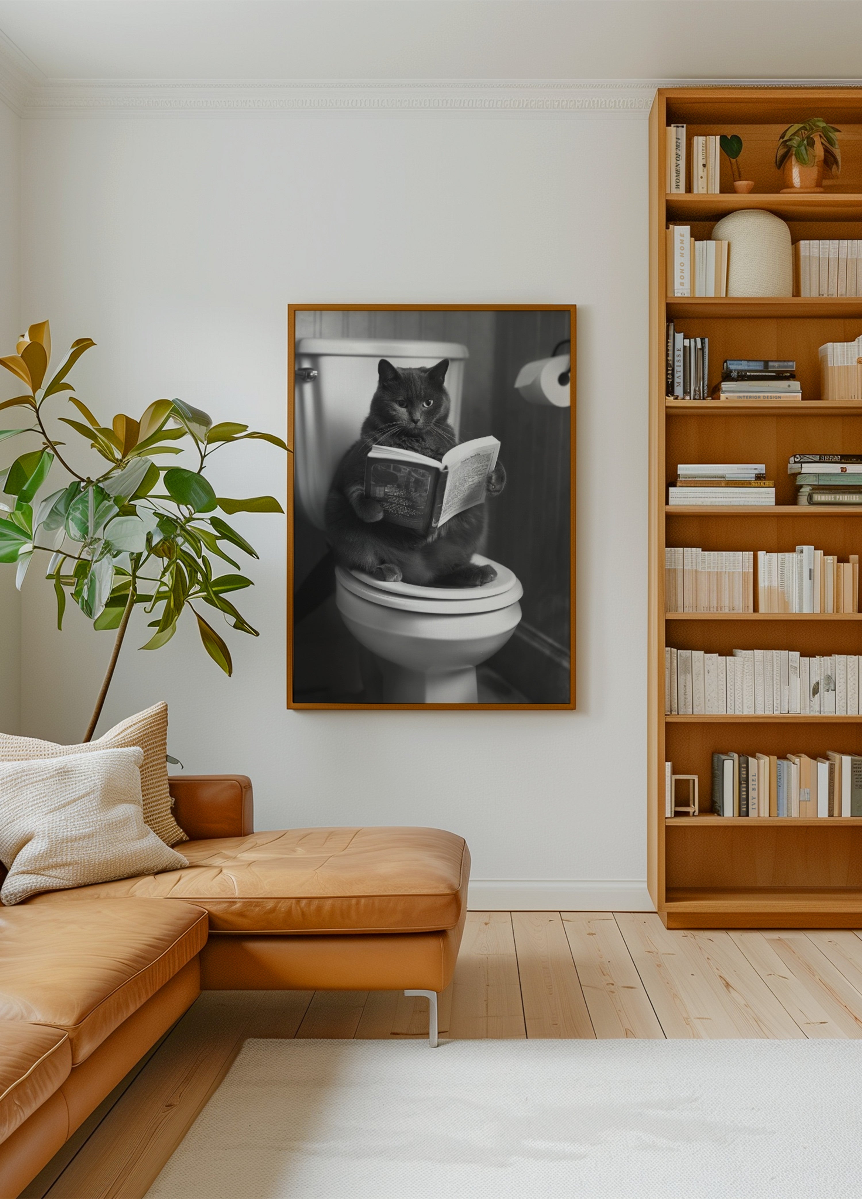 Plus Size Kitty auf dem Klo