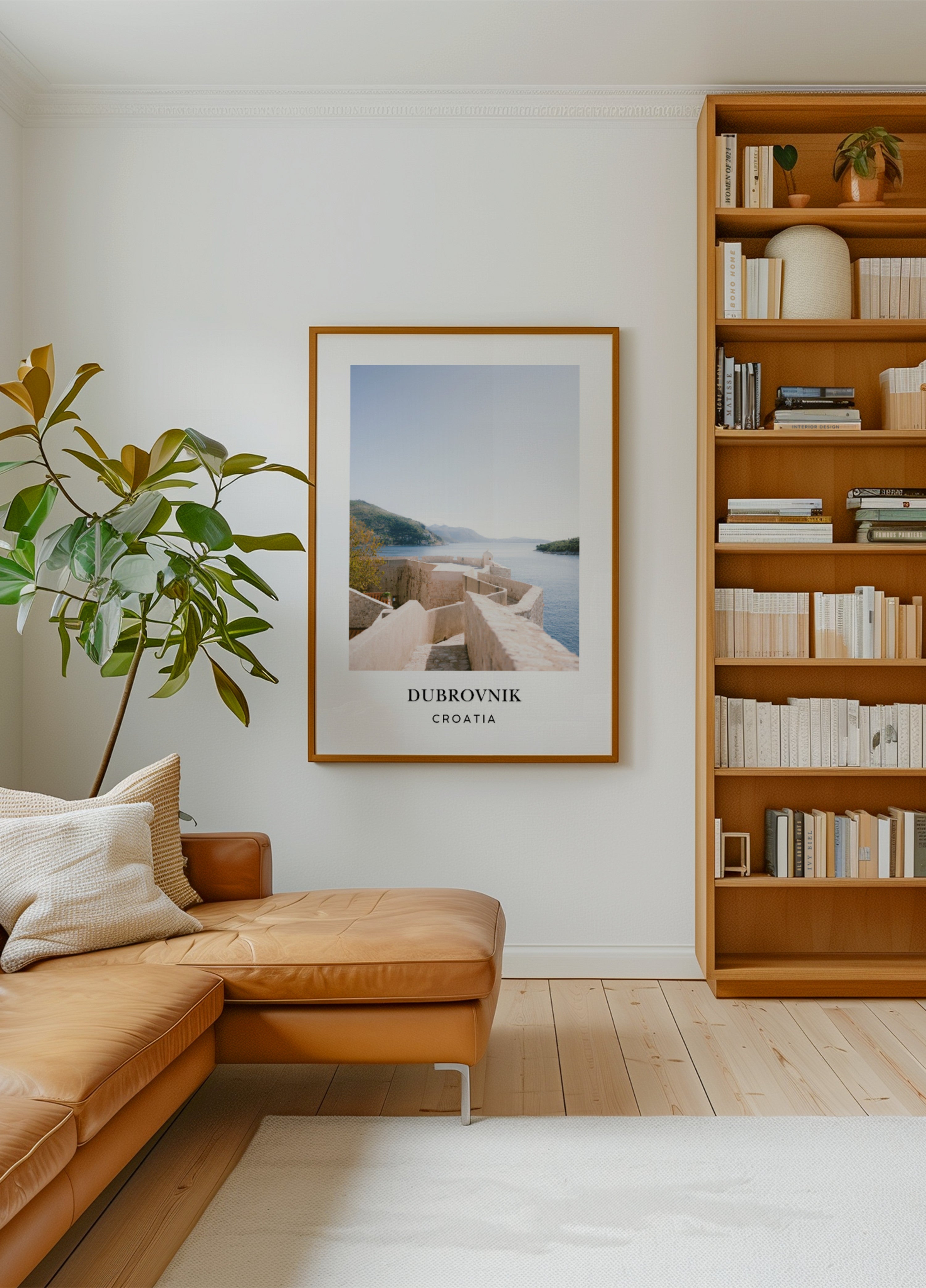Wand von Dubrovnik Kroatien Reiseplakat