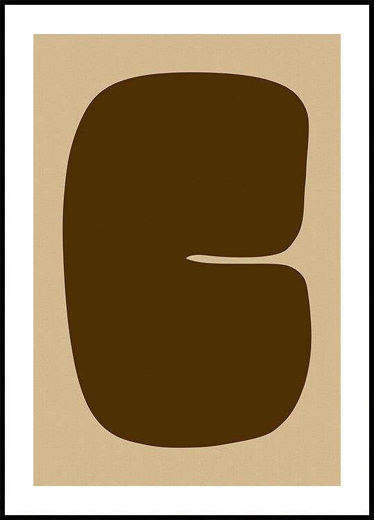 Bold Brown Form Plakat - Posterbox