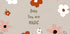 eine Sammlung bunter Blumen, darunter weiße, orange und rosa Blumen, die in einem kreisförmigen Muster angeordnet sind. Der Text „Baby You are MAGIC“ wird in der Mitte des Bildes angezeigt, umgeben von den Blumen.